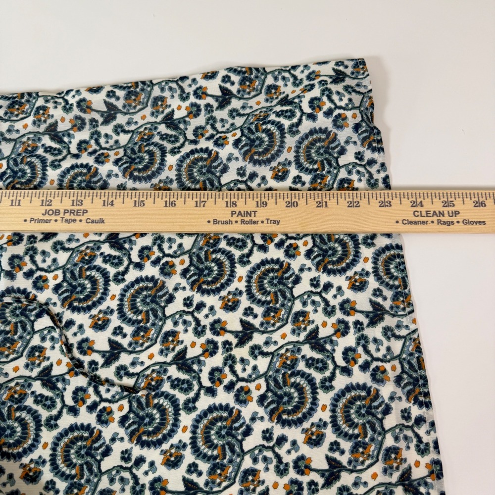 J.Crew XS Floral Paisley Ruffle Sleeve Split Neck Popover Teacher Lightweight - Picture 4 of 6